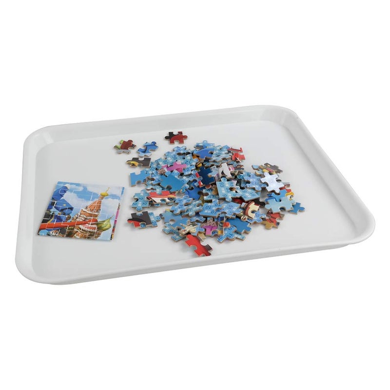 DynkoNA Fast Food Trays, Plastic Serving Tray, White, Set of 6 - Image 5